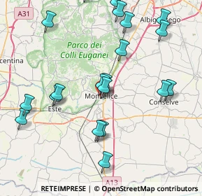 Mappa Piazzale Vittoria, 35043 Monselice PD, Italia (9.0885)