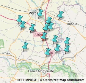 Mappa 13010 Stroppiana VC, Italia (6.47813)