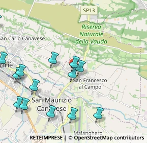 Mappa Via San Carlo, 10070 San Francesco Al Campo TO, Italia (2.53714)