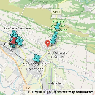 Mappa Via S. Carlo, 10070 San Francesco Al Campo TO, Italia (2.497)