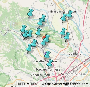 Mappa Via San Carlo, 10070 San Francesco Al Campo TO, Italia (6.565)