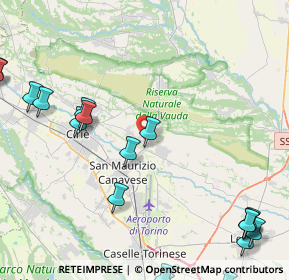 Mappa Via San Carlo, 10070 San Francesco Al Campo TO, Italia (6.28778)