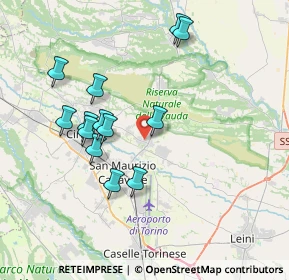 Mappa Via San Carlo, 10070 San Francesco Al Campo TO, Italia (3.56385)