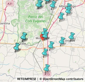 Mappa Via Alcide de Gasperi, 35043 Monselice PD, Italia (9.5675)