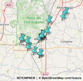 Mappa Via Marco Santarello, 35043 Monselice PD, Italia (5.19813)