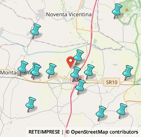 Mappa Via Santigo, 35046 Saletto PD, Italia (4.58214)