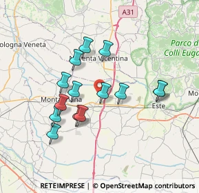 Mappa Via Santigo, 35046 Saletto PD, Italia (6.38786)