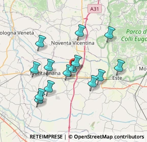 Mappa Via Santigo, 35046 Saletto PD, Italia (6.66286)