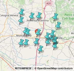 Mappa Via Garzaretta, 35046 Saletto PD, Italia (6.858)