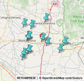 Mappa Via Garzaretta, 35046 Saletto PD, Italia (6.53786)