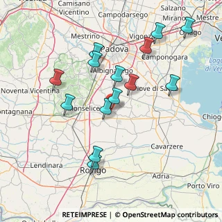 Mappa Via delle Ortensie, 35026 Conselve PD, Italia (15.28571)