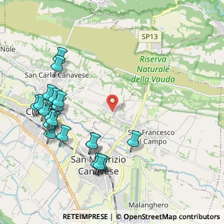 Mappa SP 19, 10070 San Francesco Al Campo TO, Italia (2.459)