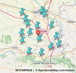 Mappa Via Angelo Burocco, 13030 Pertengo VC, Italia (7.0975)