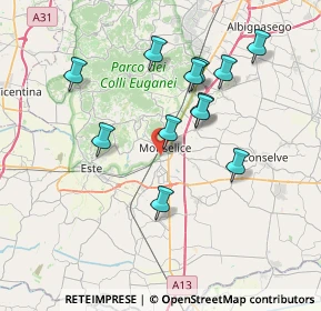 Mappa Via Raffaello, 35043 Monselice PD, Italia (6.8525)