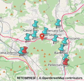 Mappa Via Demanio Guarano, 84085 Mercato San Severino SA, Italia (3.92667)