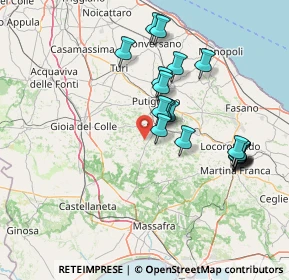 Mappa Strada Vicinale Serrone, 70015 Noci BA, Italia (14.8215)