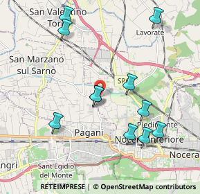 Mappa Via Mannara, 84016 Pagani SA, Italia (2.23455)
