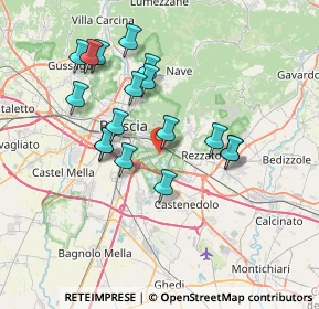 Mappa Via Guglielmo Achille Cavellini, 25135 Brescia BS, Italia (6.66706)