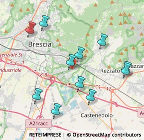 Mappa Via Guglielmo Achille Cavellini, 25135 Brescia BS, Italia (4.09545)