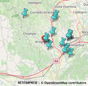 Mappa Via F. Magellano, 36071 Arzignano VI, Italia (6.73667)