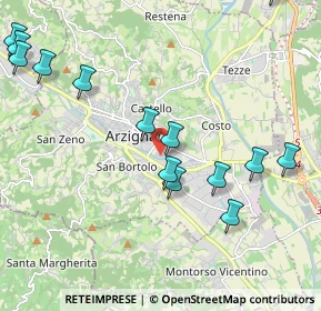 Mappa Via F. Magellano, 36071 Arzignano VI, Italia (2.48214)