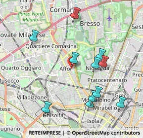 Mappa Via Chianciano, 20161 Milano MI, Italia (2.06364)
