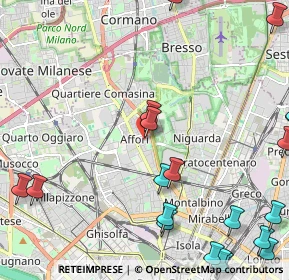 Mappa Via Chianciano, 20161 Milano MI, Italia (3.2175)