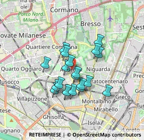 Mappa Via Chianciano, 20161 Milano MI, Italia (1.3015)