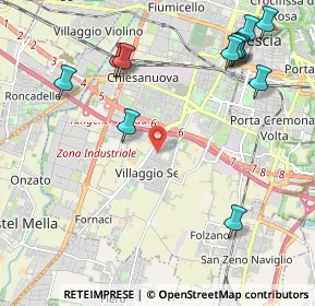 Mappa Traversa Quattordicesima Villaggio Sereno, 25125 Brescia BS, Italia (2.59917)