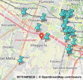 Mappa Traversa Quattordicesima Villaggio Sereno, 25125 Brescia BS, Italia (2.433)