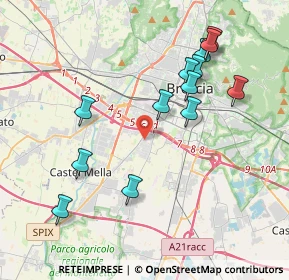 Mappa Traversa Quattordicesima Villaggio Sereno, 25125 Brescia BS, Italia (4.02308)