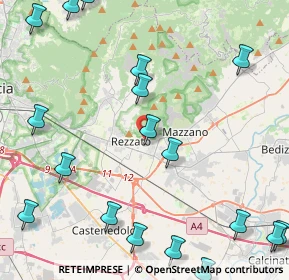 Mappa Via Alcide De Gasperi, 25086 Rezzato BS, Italia (6.369)