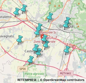 Mappa Via Achille Grandi, 25125 Brescia BS, Italia (3.65643)