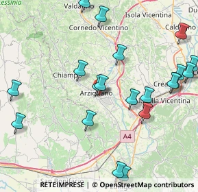 Mappa Via Vespucci, 36071 Arzignano VI, Italia (9.7375)