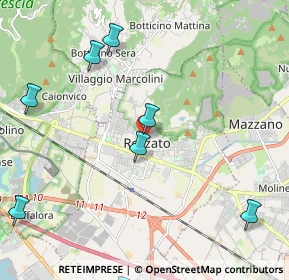 Mappa Vicolo Quadra, 25086 Rezzato BS, Italia (3.20455)