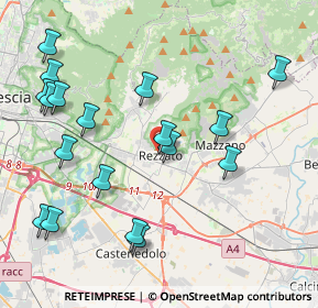 Mappa Vicolo Quadra, 25086 Rezzato BS, Italia (4.61833)