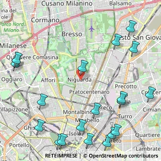 Mappa Via Monte Rotondo, 20162 Milano MI, Italia (3.1455)