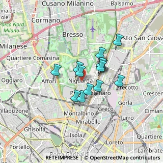 Mappa Via Monte Rotondo, 20162 Milano MI, Italia (1.17214)