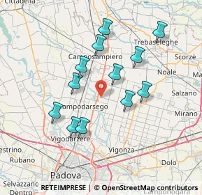 Mappa Via Straelle, 35011 Campodarsego PD, Italia (6.62)