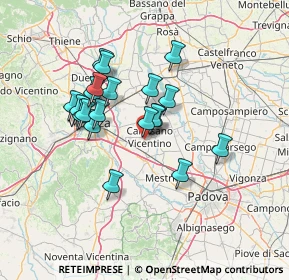 Mappa Via Industriale, 36043 Camisano Vicentino VI, Italia (11.5455)