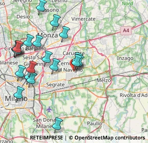 Mappa SS 11, 20063 Cernusco sul Naviglio MI, Italia (9.125)