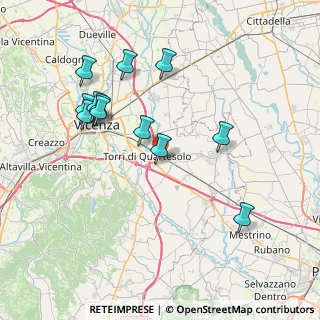 Mappa Via Cantarana, 36040 Torri di Quartesolo VI, Italia (7.7325)