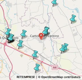 Mappa Via Antonio Meucci, 36043 Camisano Vicentino VI, Italia (4.9605)