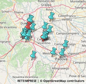 Mappa Via Antonio Meucci, 36043 Camisano Vicentino VI, Italia (11.6805)