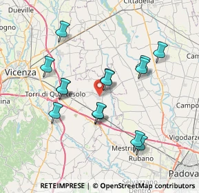 Mappa Via Antonio Meucci, 36043 Camisano Vicentino VI, Italia (6.89)