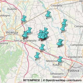 Mappa Via Antonio Meucci, 36043 Camisano Vicentino VI, Italia (5.70474)
