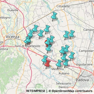 Mappa Via Alessandro Volta, 36043 Camisano Vicentino VI, Italia (6.561)