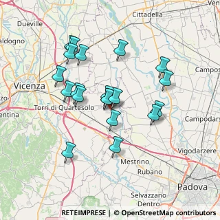 Mappa Via Alessandro Volta, 36043 Camisano Vicentino VI, Italia (6.524)