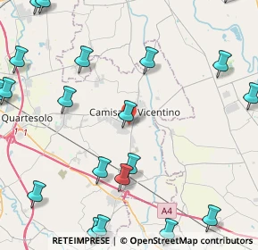 Mappa Via Alessandro Volta, 36043 Camisano Vicentino VI, Italia (6.2335)