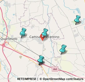 Mappa Via Alessandro Volta, 36043 Camisano Vicentino VI, Italia (4.01364)